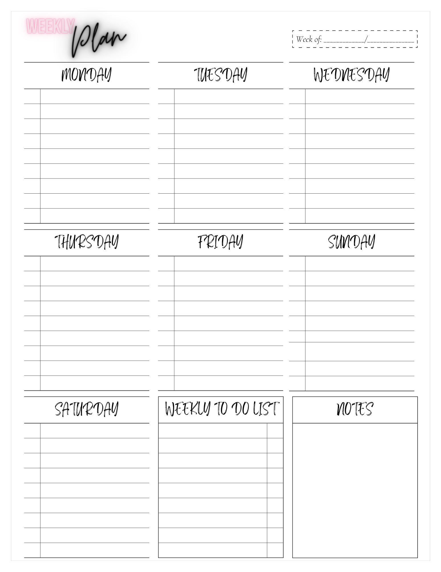 Simple Reset Planner | Digital Download