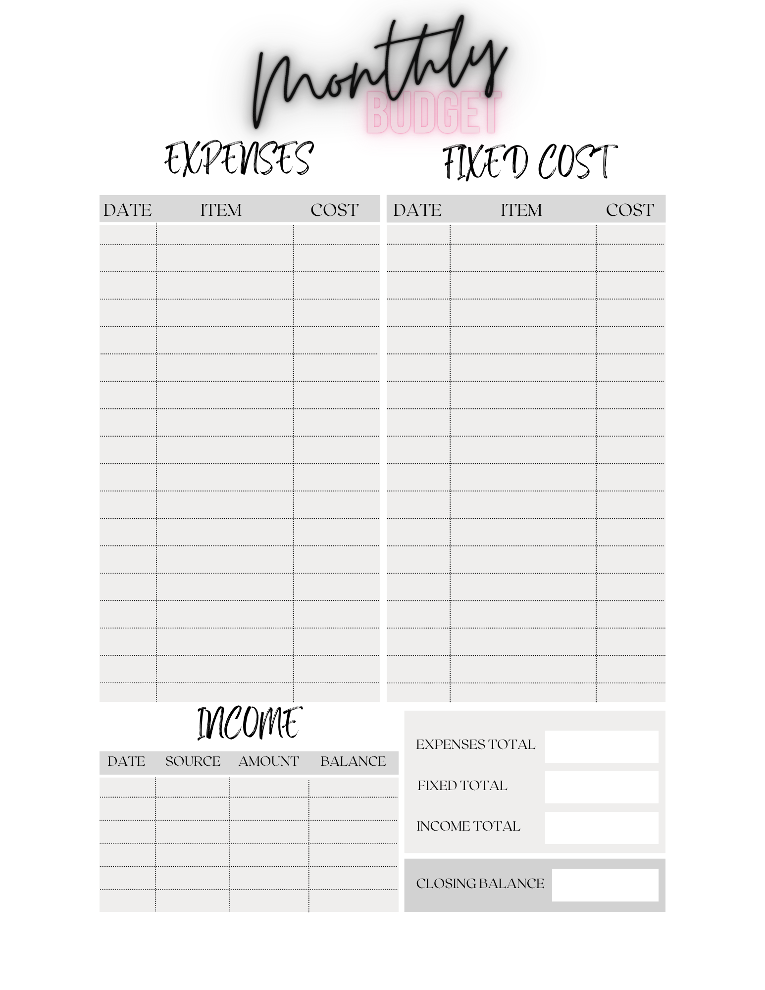 Simple Reset Planner | Digital Download