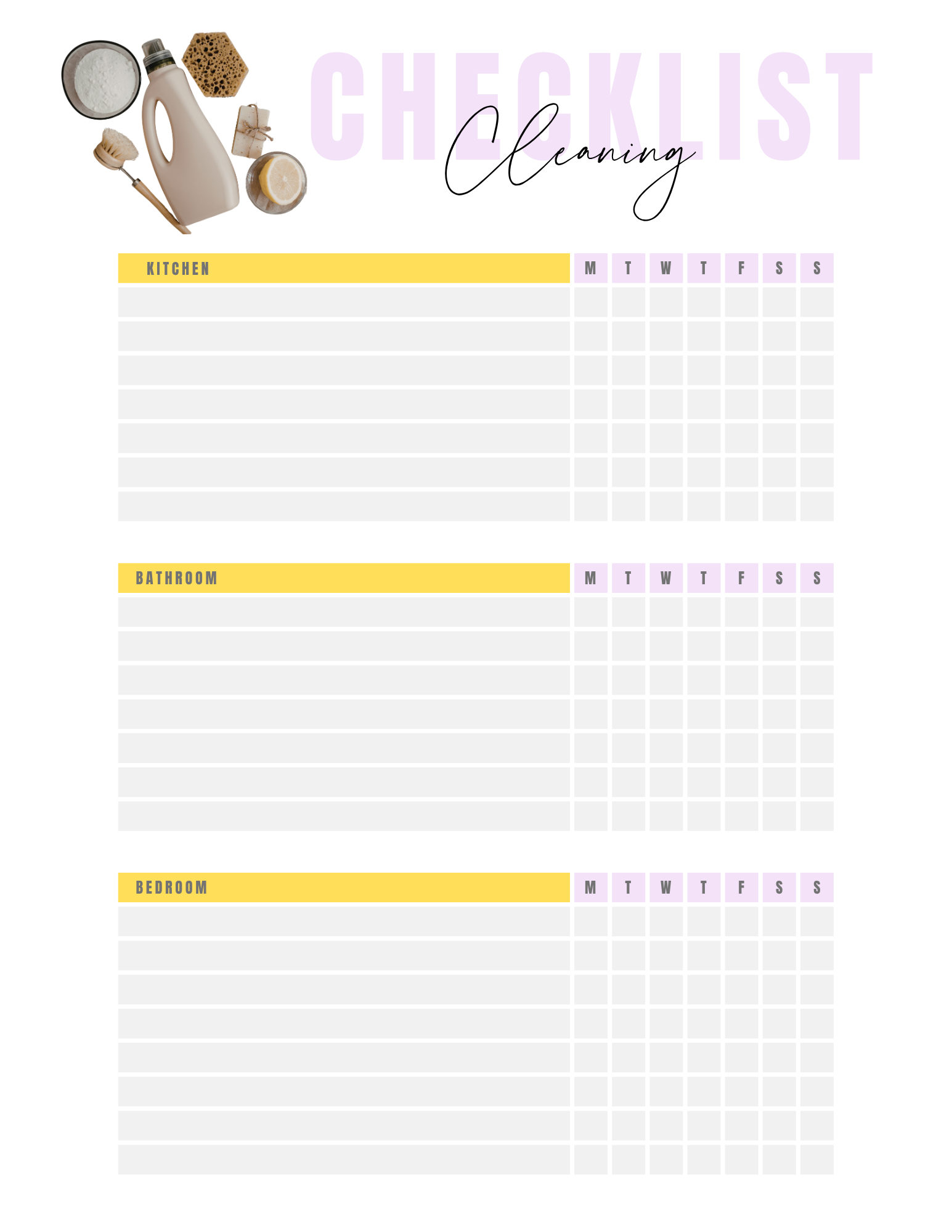 Cleaning Checklists